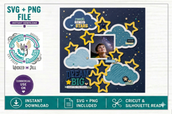 STARS AND CLOUDS SCRAPBOOK TEMPLATE OVERLAY SCG CUT FILE Product Image 10