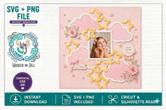 STARS AND CLOUDS SCRAPBOOK TEMPLATE OVERLAY SCG CUT FILE Product Image 9