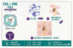 STARS AND CLOUDS SCRAPBOOK TEMPLATE OVERLAY SCG CUT FILE Product Image 8