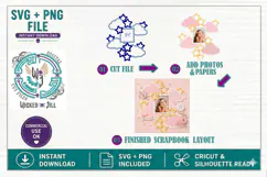 STARS AND CLOUDS SCRAPBOOK TEMPLATE OVERLAY SCG CUT FILE Product Image 8