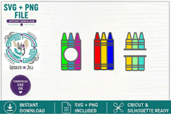 Crayon Circle &amp; Split Monograms SVG Cut File Bundle Product Image 2