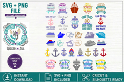 Cruise Ship Set 01 Sayings Bundle SVG Cut File Sublimation Product Image 1