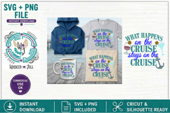 Cruise Ship Set 01 Sayings Bundle SVG Cut File Sublimation Product Image 3