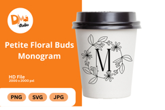 Petite Floral Buds Monogram Product Image 1