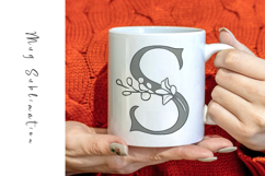 Alphabet, Letters, Monogram, Gray Flowers Product Image 2