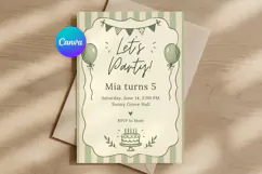 Hand Drawn Birthday Invitation Template Product Image 1