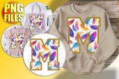 M Doodle Letter Valentine Bright Loving Design! Product Image 1