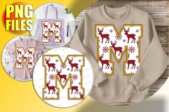 M Doodle Letter Style Print Whimsical Christmas Design! Product Image 1