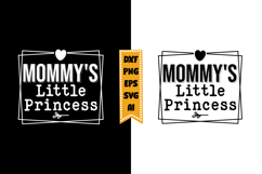 Mommy's Little Princess Svg, Funny Baby Svg Designs Product Image 1