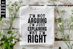 I'm Not Arguing I'm Just Explaining Why I'm right Svg Product Image 1