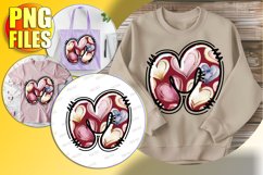 M Doodle Letter Valentine Bright Joyful Icon! Product Image 1