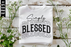 Simply Blessed Svg, Christian Svg Designs Product Image 1