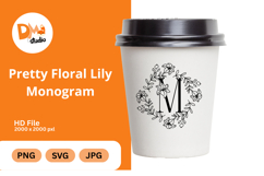 Pretty Floral Lily Monogram Product Image 1