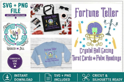 Fortune Teller Halloween Design #03 SVG Cut File Product Image 1