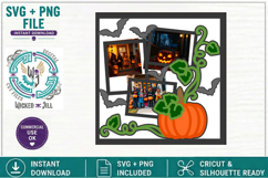 SCRAPBOOK HALLOWEEN FALL AUTUM LAYOUT OVERLAY CUT FILE Product Image 3