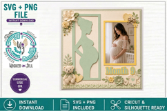 Pregnant Belly Boxed with Sayings SVG Cut File Bundle Product Image 2