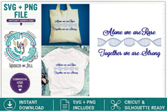 RARE GENETIC DISEASE DNA STRAND w/ SAYING #01 SVG CUT FILE Product Image 1