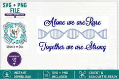 RARE GENETIC DISEASE DNA STRAND w/ SAYING #01 SVG CUT FILE Product Image 2