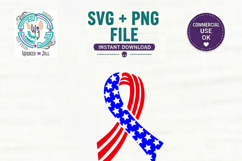 Patriotic Star Stripes Ribbon SVG Cut File UPDATED Product Image 4