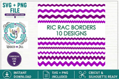 Ric Rac Zig Zag Borders Scrapbook Bundle SVG Cut File Product Image 1