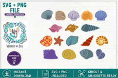 Seashell Beach Cruise Ocean Bundle Scrapbook SVG Cut File Product Image 1