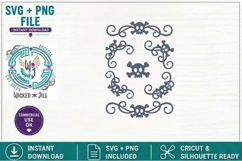 Skull Divider Border &amp; Corners SVG Cut File Bundle UPDATED Product Image 1