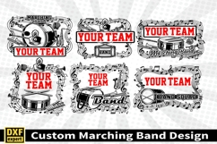 Marching band shirt SVG Editable Template Instate download Product Image 1
