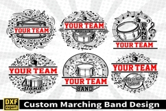 Marching band shirt SVG Editable Template Instate download Product Image 1