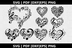 Treble clef notes SVG | Marching Band Shirt |Music Notes Product Image 1