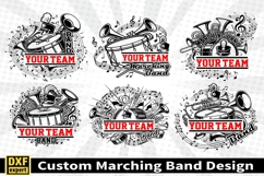 Marching band shirt SVG Editable Template Instate download Product Image 1