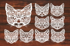 Cat Head SVG paper Silhouette Cut file Product Image 2