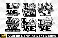 Love Marching band shirt SVG Editable Template Instate downl Product Image 2