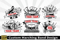 Marching band shirt SVG Editable Template Instate download Product Image 1