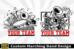 Marching band shirt SVG Editable Template Instate download Product Image 2