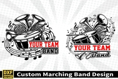 Marching band shirt SVG Editable Template Instate download Product Image 2
