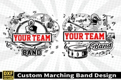 Marching band shirt SVG Editable Template Instate download Product Image 2
