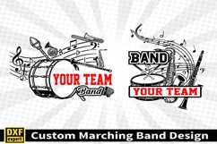 Marching band shirt SVG Editable Template Instate download Product Image 3