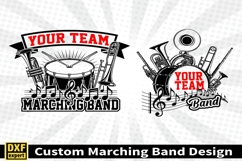 Marching band shirt SVG Editable Template Instate download Product Image 3