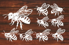 Bee SVG paper Silhouette Cut file Product Image 3