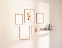 Gallery Wall Mockup, Boho Frame Mock Up, A3 Frame Mockup Product Image 2