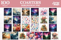 Square Coaster Sublimation Bundle, Sublimation Designs Product Image 3