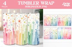 Colorful Tumbler Wrap | Tumbler Sublimation Wrap Bundle Product Image 2