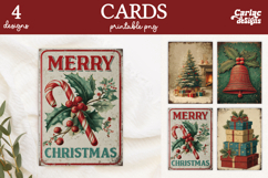 Christmas Cards, Merry Christmas Printable Cards Product Image 1
