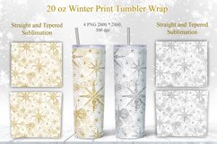 Snowflakes Winter Tumbler Sublimation BUNDLE PNG Product Image 8