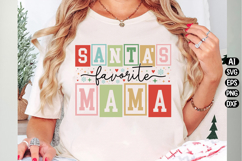 Santa's Favorite Mama Svg Design Product Image 1