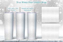 Snowflakes Winter Tumbler Sublimation BUNDLE PNG Product Image 5