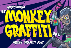 Monkey Graffiti | Awesome Graffiti Webfont for Urban Street Product Image 2