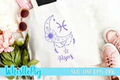 Crescent Moon Zodiac Signs Svg Zodiac Symbols Svg Astrology Product Image 3
