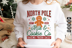 North Pole Est 1802 Milk &amp; Cookie Co Baking Fresh Daily Svg Product Image 2