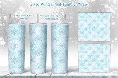 Winter Snowflakes Tumbler Sublimation/Christmas 20oz Tumbler Product Image 1